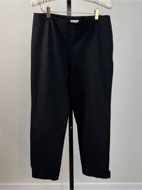 Brunello Cucinelli Black Cotton Cropped Straight Leg Pants IT 44 US 8